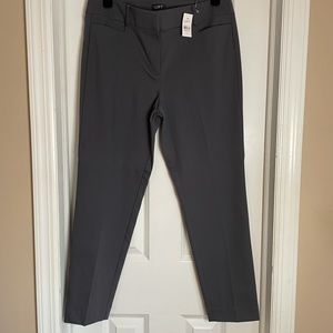 Loft curvy skinny ankle length pants grey-blue color